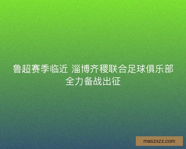 鲁超赛季临近 淄博齐稷联合足球俱乐部全力备战出征